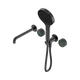 Nero Serenity Progressive Shower System With Spout Gun Metal With Verde Alpi Handle & Serenity Hand Shower