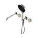 Nero Serenity Progressive Shower System With Spout Brushed Nickel Rome Travertine Handle & Serenity Hand Shower