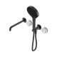 Nero Serenity Progressive Shower System With Spout Gun Metal Arabescato Corchia Handle & Serenity Hand Shower