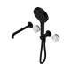 Nero Serenity Progressive Shower System With Spout Matte Black Arabescato Corchia Handle & Serenity Hand Shower