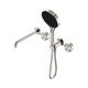 Nero Serenity Progressive Shower System With Spout Brushed Nickel With Metal Handle & Serenity Hand Shower