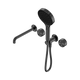 Nero Serenity Progressive Shower System With Spout Gun Metal With Metal Handle & Serenity Hand Shower