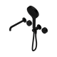 Nero Serenity Progressive Shower System With Spout Matte Black With Metal Handle & Serenity Hand Shower