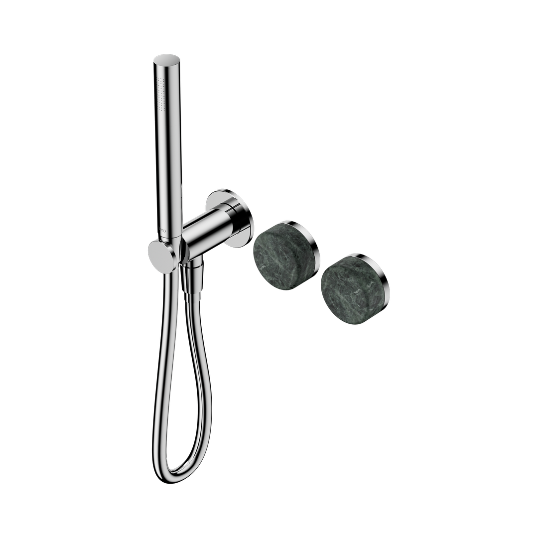 Nero Serenity Progressive Shower System With Verde Alpi Handle & Slim Shower Chrome
