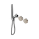 Nero Serenity Progressive Shower System Chrome With Rome Travertine Handle & Slim Shower
