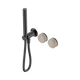 Nero Serenity Progressive Shower System Gun Metal With Rome Travertine Handle & Slim Shower