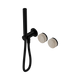Nero Serenity Progressive Shower System Matte Black With Rome Travertine Handle & Slim Shower