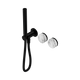 Nero Serenity Progressive Shower System Matte Black With Arabescato Corchia Handle & Slim Shower