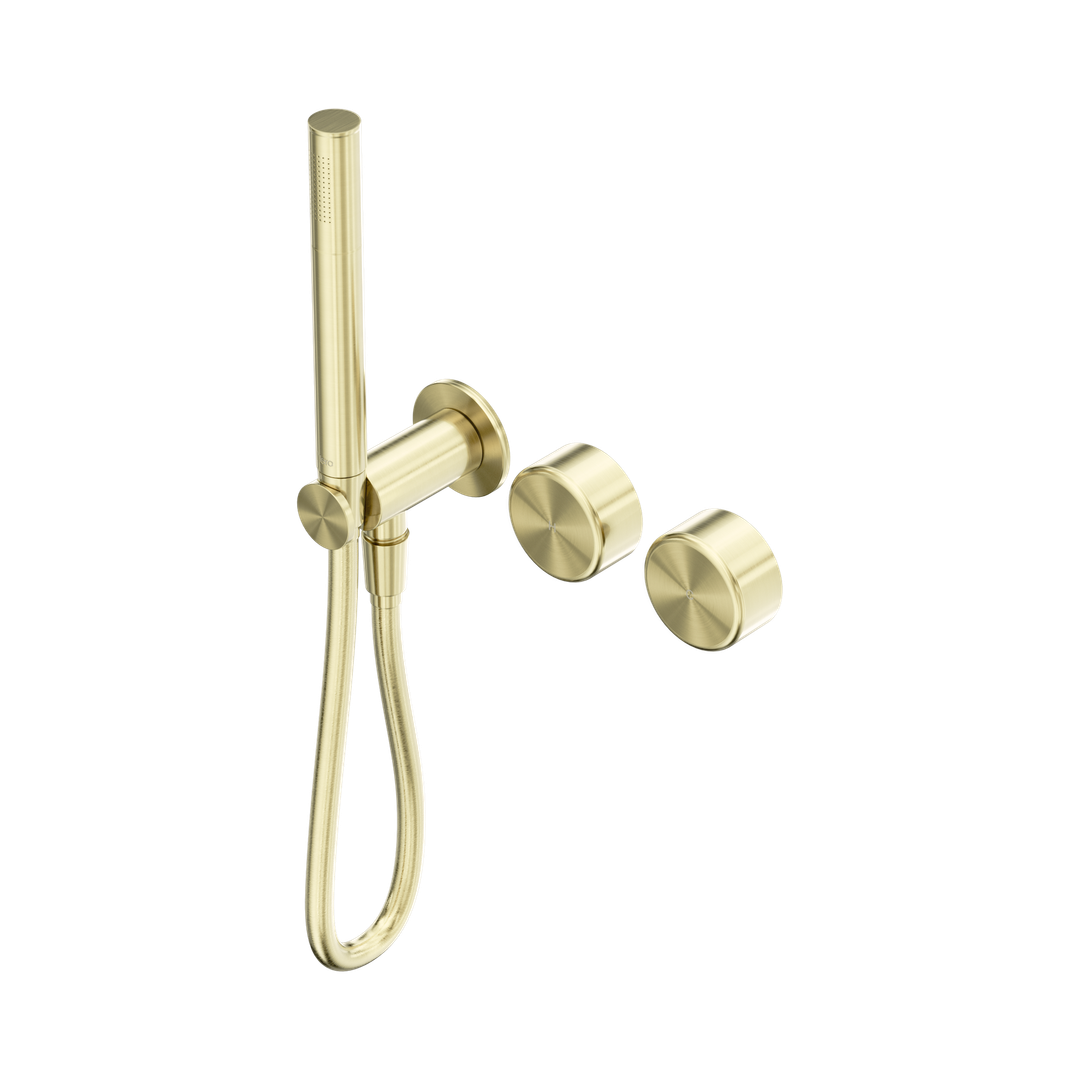 Nero Serenity Progressive Shower System With Metal Handle & Slim Shower Brushed Gold