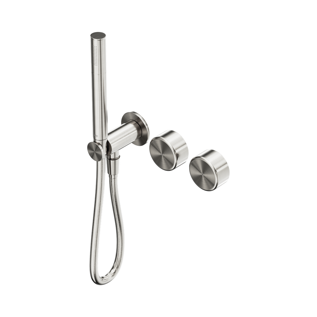 Nero Serenity Progressive Shower System With Metal Handle & Slim Shower Brushed Nickel