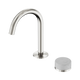 Nero Serenity Progressive Basin Mixer Arc Spout Brushed Nickel With Carrara Handle