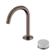 Nero Serenity Progressive Basin Mixer Arc Spout Brushed Bronze With Carrara Handle
