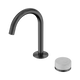 Nero Serenity Progressive Basin Mixer Arc Spout Gun Metal With Carrara Handle