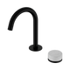 Nero Serenity Progressive Basin Mixer Arc Spout Matte Black With Carrara Handle