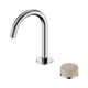 Nero Serenity Progressive Basin Mixer Arc Spout Chrome With Rome Travertine Handle