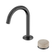 Nero Serenity Progressive Basin Mixer Arc Spout Gun Metal With Rome Travertine Handle