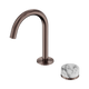 Nero Serenity Progressive Basin Mixer Arc Spout Brushed Bronze With Arabescato Corchia Handle