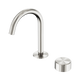 Nero Serenity Progressive Basin Mixer Arc Spout Brushed Nickel With Metal Handle