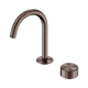 Nero Serenity Progressive Basin Mixer Arc Spout Brushed Bronze With Metal Handle