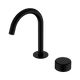 Nero Serenity Progressive Basin Mixer Arc Spout Matte Black With Metal Handle