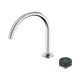 Nero Serenity Progressive Bath/Kitchen Mixer Arc Spout Brushed Nickel With Verde Alpi Handle