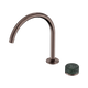 Nero Serenity Progressive Bath/Kitchen Mixer Arc Spout Brushed Bronze With Verde Alpi Handle