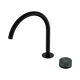 Nero Serenity Progressive Bath/Kitchen Mixer Arc Spout Matte Black With Verde Alpi Handle