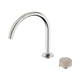 Nero Serenity Progressive Bath/Kitchen Mixer Arc Spout Brushed Nickel With Rome Travertine Handle