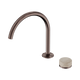 Nero Serenity Progressive Bath/Kitchen Mixer Arc Spout Brushed Bronze With Rome Travertine Handle