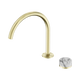 Nero Serenity Progressive Bath/Kitchen Mixer Arc Spout Brushed Gold With Arabescato Corchia Handle