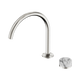 Nero Serenity Progressive Bath/Kitchen Mixer Arc Spout Brushed Nickel With Arabescato Corchia Handle