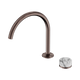Nero Serenity Progressive Bath/Kitchen Mixer Arc Spout Brushed Bronze With Arabescato Corchia Handle