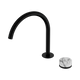 Nero Serenity Progressive Bath/Kitchen Mixer Arc Spout Matte Black With Arabescato Corchia Handle