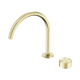 Nero Serenity Progressive Bath/Kitchen Mixer Arc Spout Brushed Gold With Metal Handle