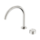Nero Serenity Progressive Bath/Kitchen Mixer Arc Spout Brushed Nickel With Metal Handle