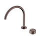 Nero Serenity Progressive Bath/Kitchen Mixer Arc Spout Brushed Bronze With Metal Handle