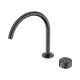 Nero Serenity Progressive Bath/Kitchen Mixer Arc Spout Gun Metal With Metal Handle