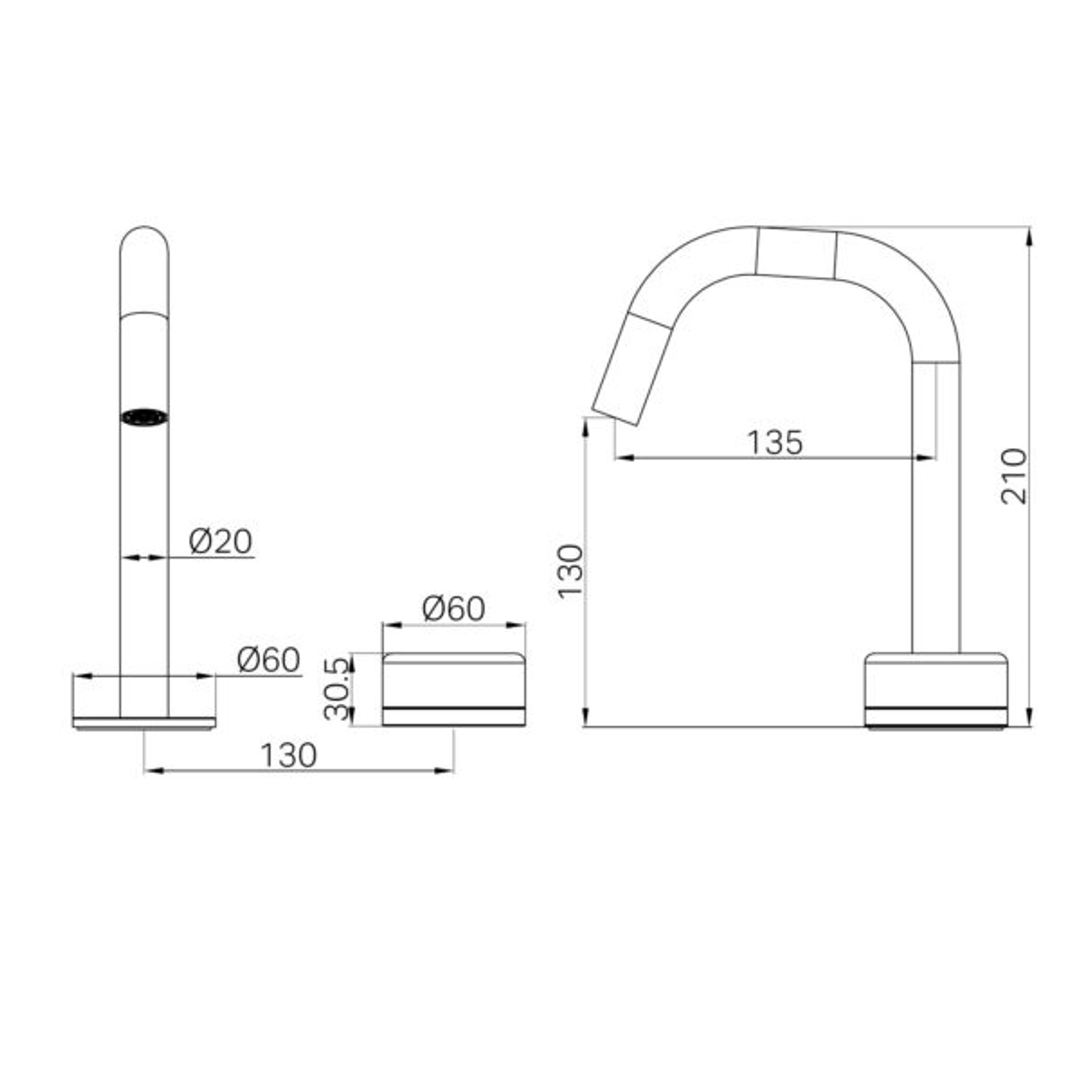 Nero Serenity Progressive Basin Mixer Edge Spout With Arabescato Corchia Handle Brushed Nickel