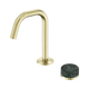 Nero Serenity Progressive Basin Mixer Edge Spout Brushed Gold With Verde Alpi Handle