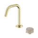 Nero Serenity Progressive Basin Mixer Edge Spout Brushed Gold With Rome Travertine Handle
