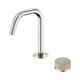 Nero Serenity Progressive Basin Mixer Edge Spout Brushed Nickel With Rome Travertine Handle