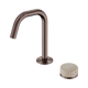 Nero Serenity Progressive Basin Mixer Edge Spout Brushed Bronze With Rome Travertine Handle