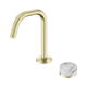 Nero Serenity Progressive Basin Mixer Edge Spout Brushed Gold With Arabescato Corchia Handle