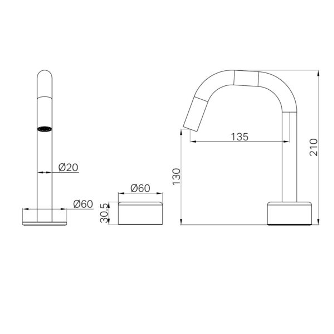 Nero Serenity Progressive Basin Mixer Edge Spout With Metal Handle Brushed Nickel