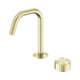 Nero Serenity Progressive Basin Mixer Edge Spout Brushed Gold With Metal Handle