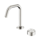 Nero Serenity Progressive Basin Mixer Edge Spout Brushed Nickel With Metal Handle