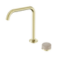 Nero Serenity Progressive Bath/Kitchen Mixer Edge Spout Brushed Gold With Rome Travertine Handle