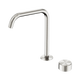 Nero Serenity Progressive Bath/Kitchen Mixer Edge Spout Brushed Nickel With Metal Handle