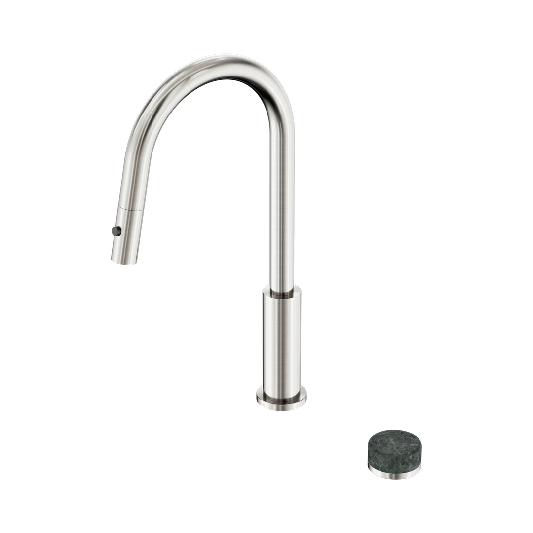 Nero Serenity Progressive Pull Out Kitchen Set With Verde Alpi Handle Brushed Nickel