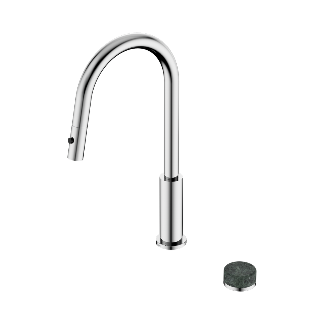 Nero Serenity Progressive Pull Out Kitchen Set With Verde Alpi Handle Chrome